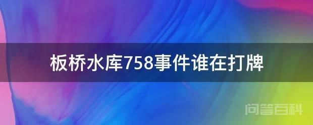 板桥水库758事件谁在打牌插图