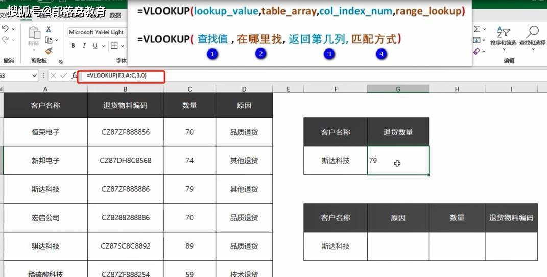 Excel查找函数应用：VLOOKUP日常工作基本用法案例