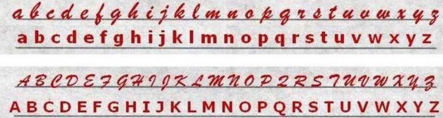 圆体英文 26个英文字母花体和圆体写法_圆体